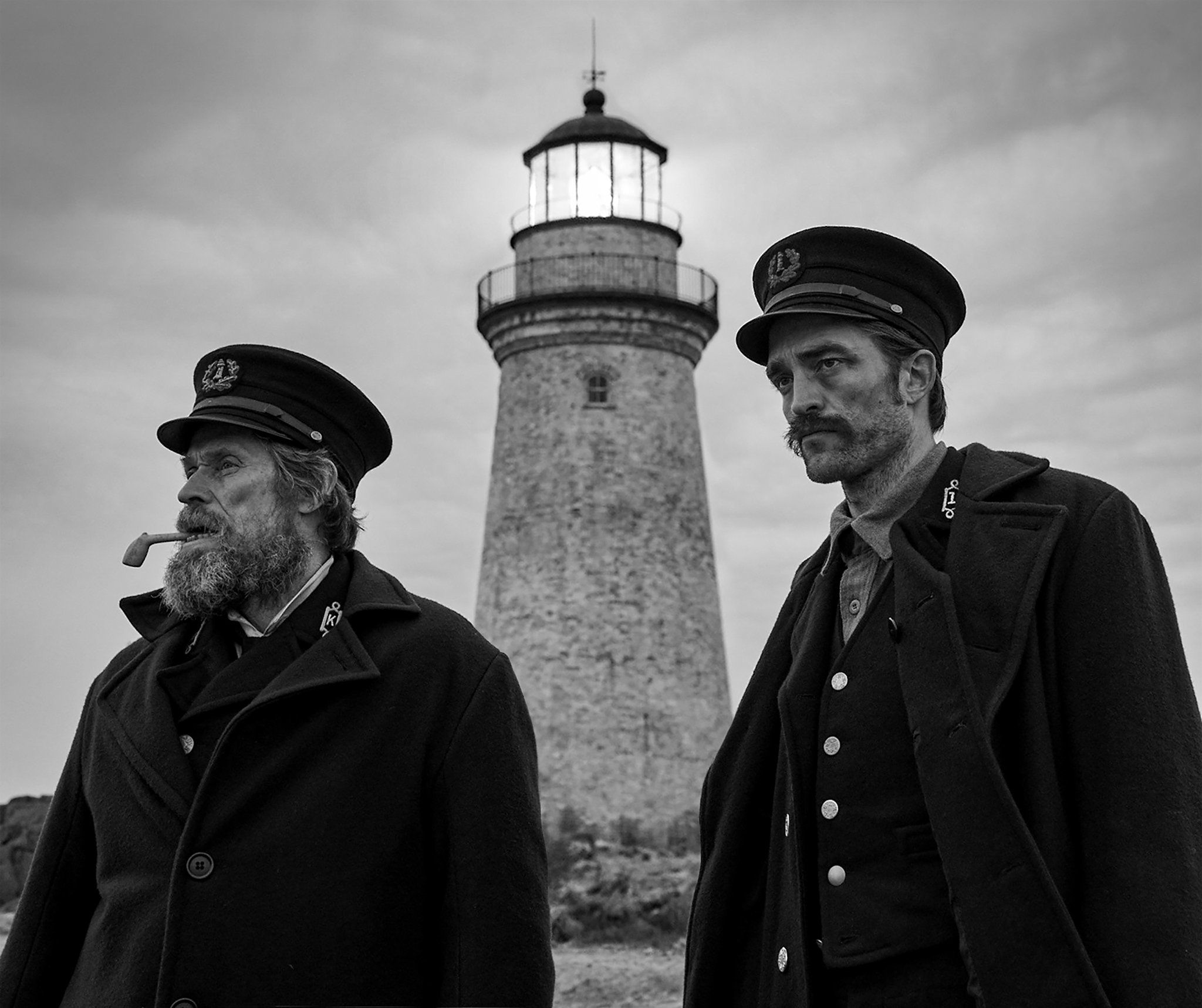 Willem Defoe e Robert Pattinson in The Lighthouse