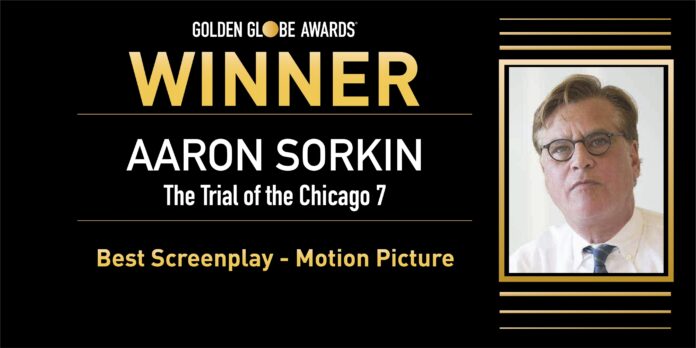 Aaron Sorkin Miglior Sceneggiatura con Il processo ai Chicago 7