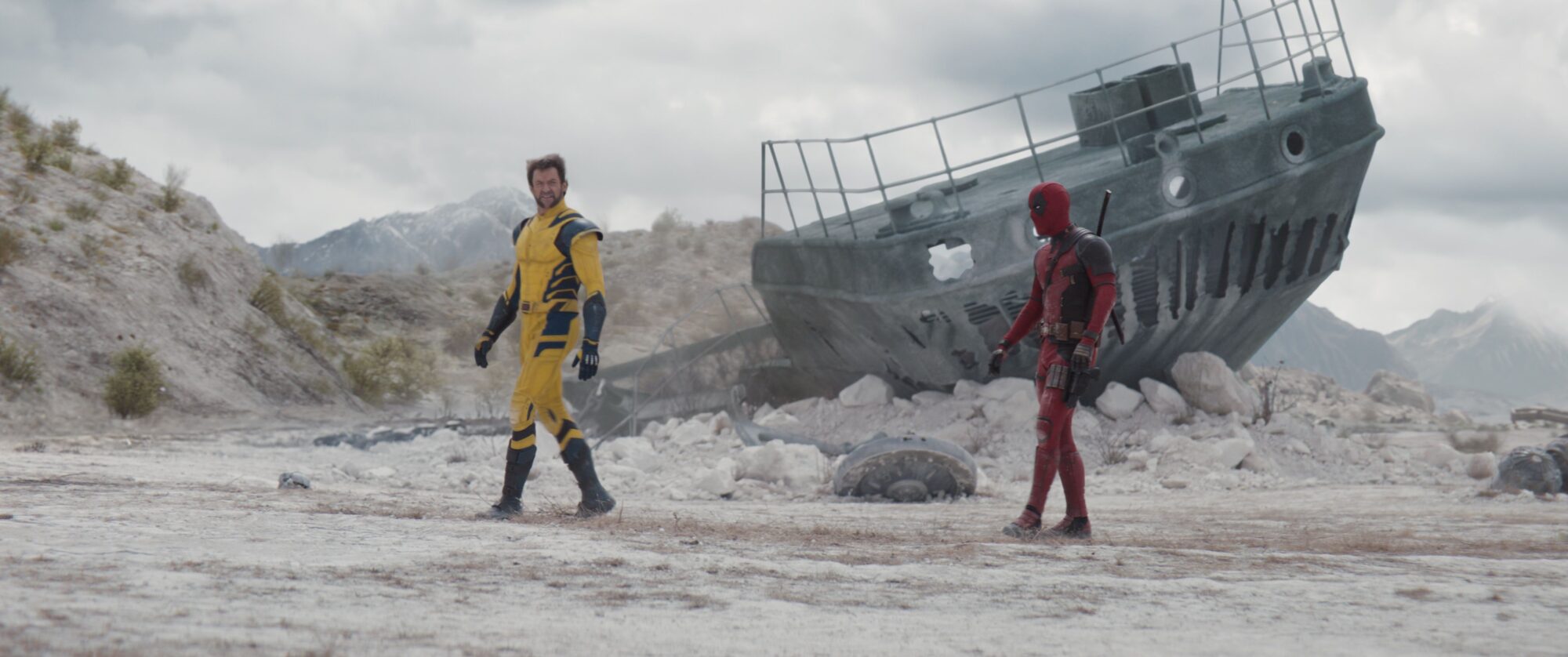 Hugh Jackman e Ryan Reynolds in Deadpool & Wolverine (Credits: The Walt Disney Company)